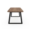Стол LOFT LUX RADIAL-200, раздвижной 200(290)х105, ДУБ ВЕЛЛИНГТОН/ЧЕРНЫЙ